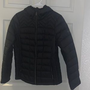 Black Michael Kors Raincoat/Jacket with Hood